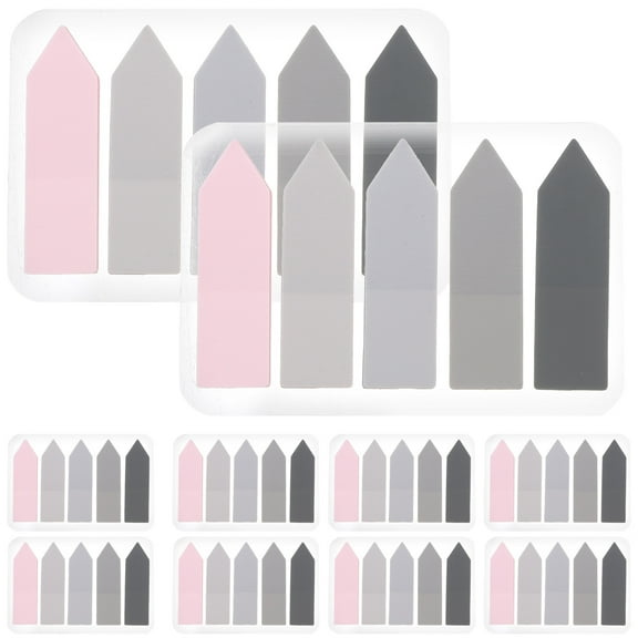 FOMIYES Adhesive Reading Markers Macaron Colors 10 Sets Small Size