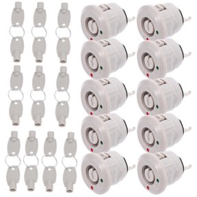 FOMIYES White Plastic Telephone Lock System with Rotary Design for Replacement 10Sets