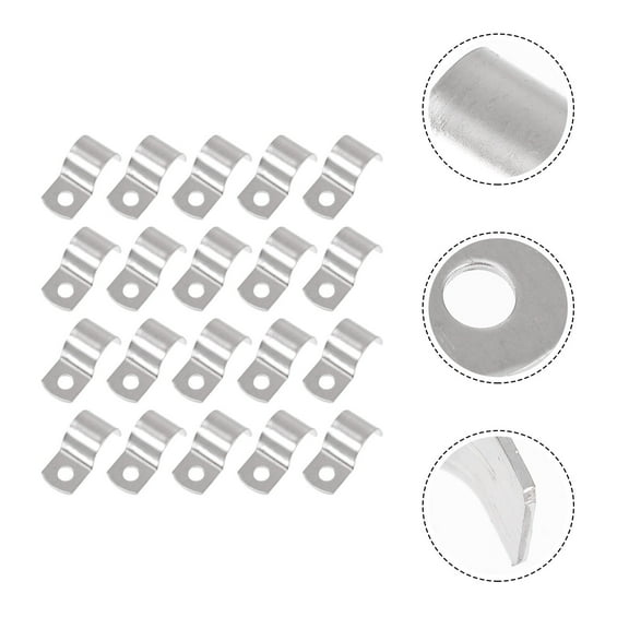FOMIYES 100-Pack Cable Clamps Line Card Restraints 2.3 x 1 x 1 cm Wire Fasteners
