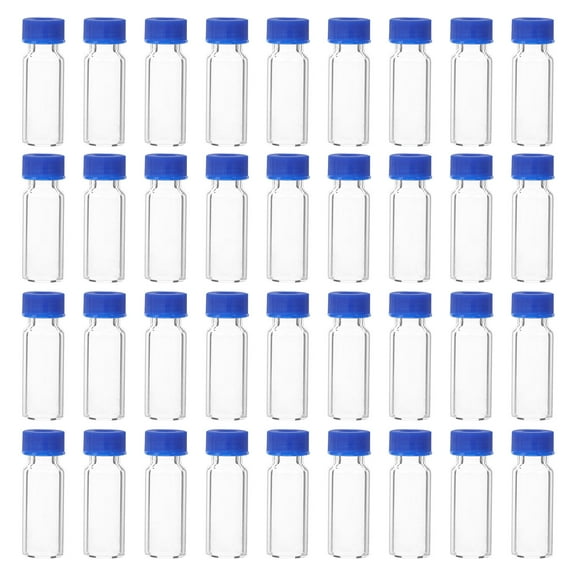 FOMIYES 100-Pack Small Glass Sampling Vials with Transparent Bottles and Secure Tight Sealing Caps for Storage