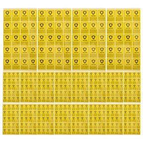 FOMIYES 1000Pcs Yellow Electrostatic Protection Warning Stickers Clear Self Adhesive Labels