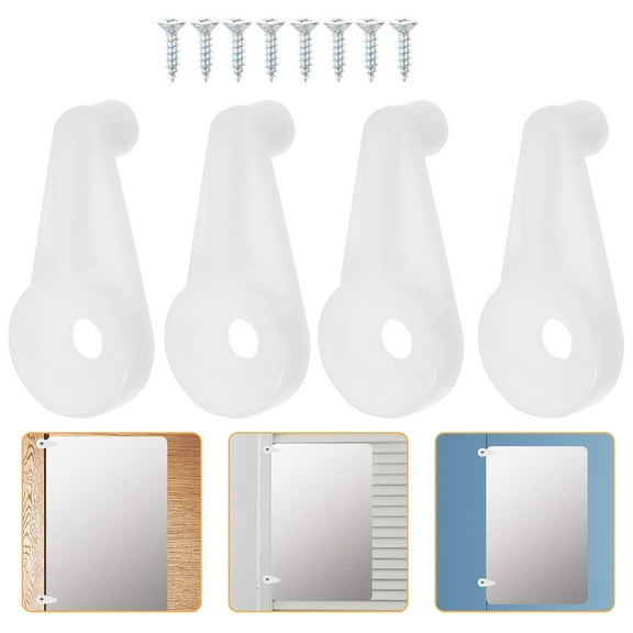 FOMIYES 100-Pack Glass Retainer Clips for Cabinet and Wardrobe Doors, Multi-Functional Hardware Accessories