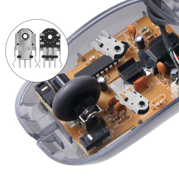 FOMIYES 100 Pcs Low Noise Metal Mouse Wheel Encoder, Replacement Scroll Wheel Coder Parts for Computer Mouse Repair