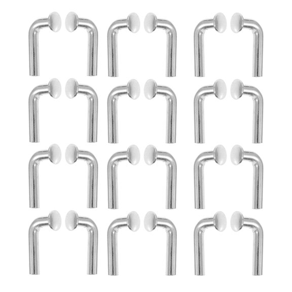 FOMIYES 100Pcs Locking L Shaped Pallet Rack Safety Pin with Flat Head Rivet for Warehouse Organization