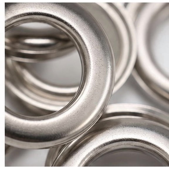 FOMIYES Plated Silver Brass Curtain Eyelet Rings Low Noise Reusable Grommets for Curtains 100Pcs