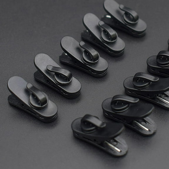 FOMIYES 100pcs Rotating Headset Holder Black Headphone Clips for Desk Organization Back to School
