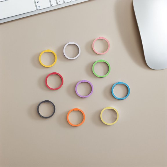 FOMIYES 100Pcs Round Rings For Index Cards Iron Binding Rings Suitable For Office Home School