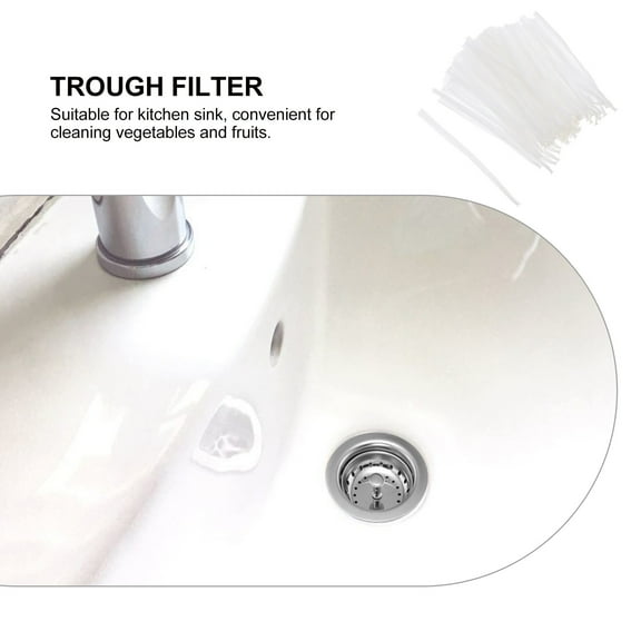 FOMIYES 100Pcs Sink Filter Collapsible Food Trap for Kitchen Sinks 4.3x3.5x3.5in