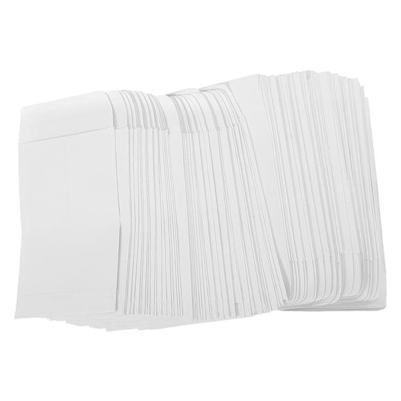 FOMIYES 100Pcs White Plain Blank Envelopes Small Pouch for Invitations Business Cards and Wedding Uses