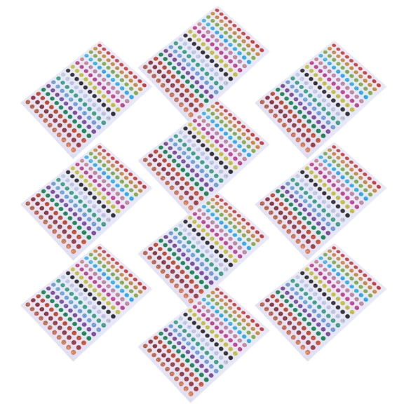 FOMIYES 100Sheets Self Adhesive Round Dot Stickers Assorted Colors for Craft and Organization