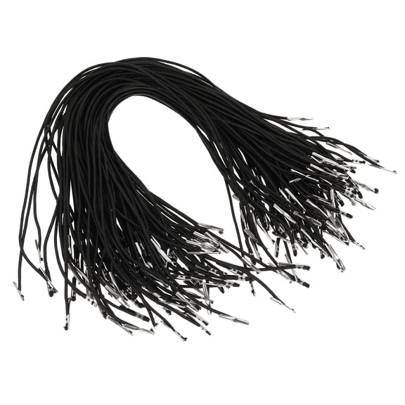 FOMIYES Elastic Band for Face Mask, Black Barbed Cord, High Elasticity, 100Pcs