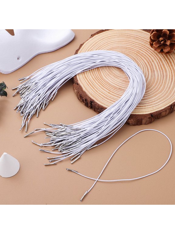 100pcs Elastic Strings to Hold Hats Polypropylene White for Shop Use Home Use