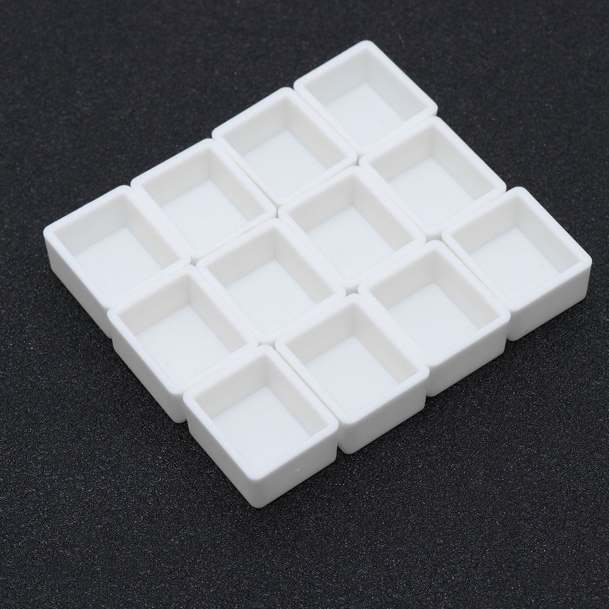 FOMIYES 100Pcs Empty Watercolor Paint Pans White Plastic Durable ...