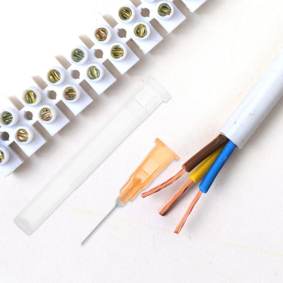 FOMIYES 100pcs Luer Lock Needle Dispensing Needles PP Orange Replaceable Tips For DIY Projects