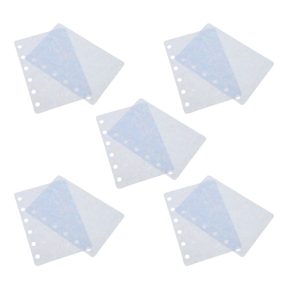 FOMIYES 10Pcs A7 Loose Leaf Dividers Sky Blue PP Binder Inserts for Planner Organization