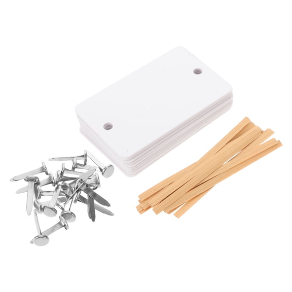 FOMIYES 10Pcs Acrylic Tags for Bins Writable Blank Basket Label Tags with Rope for Home Storage