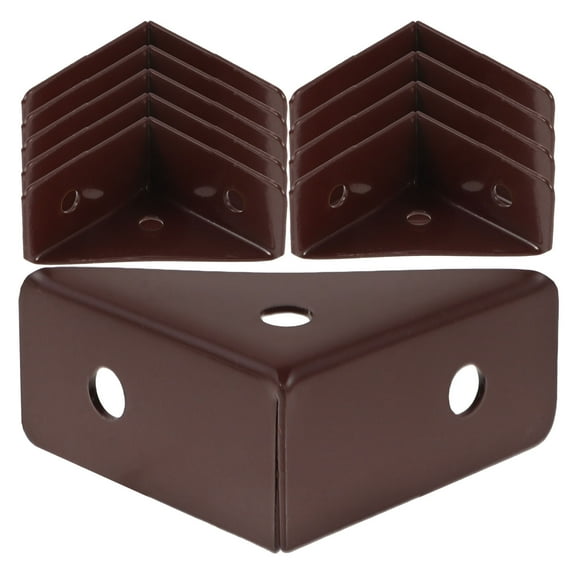 FOMIYES 10Pcs Angle Brackets Metal Corner Brace Bed Supports Steel Corner Brackets Replacements for Furniture