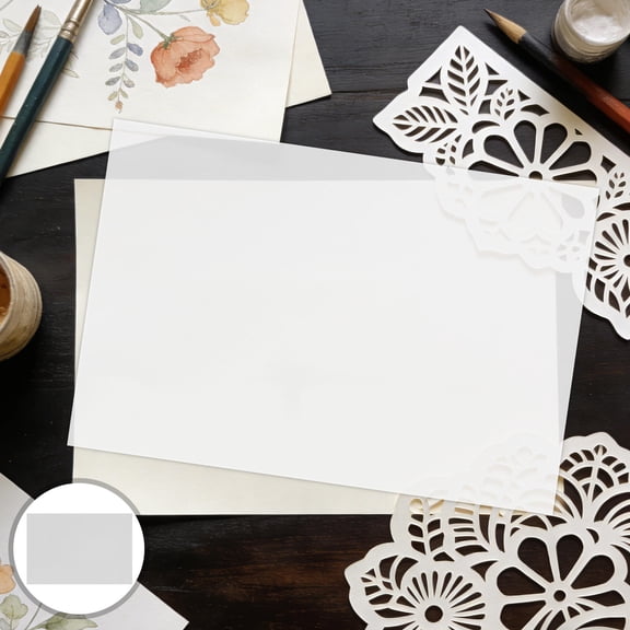 FOMIYES 10Pcs Beige Reusable Blank Stencil Sheets for Crafts Compatible with Cutting Machines
