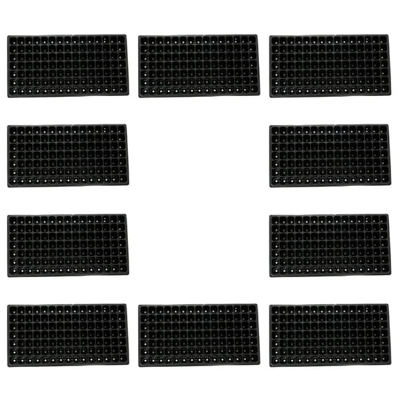 FOMIYES 10Pcs Growing Trays with 105 Holes Black Plastic Grower for Planting Promoting Healthy Rooting