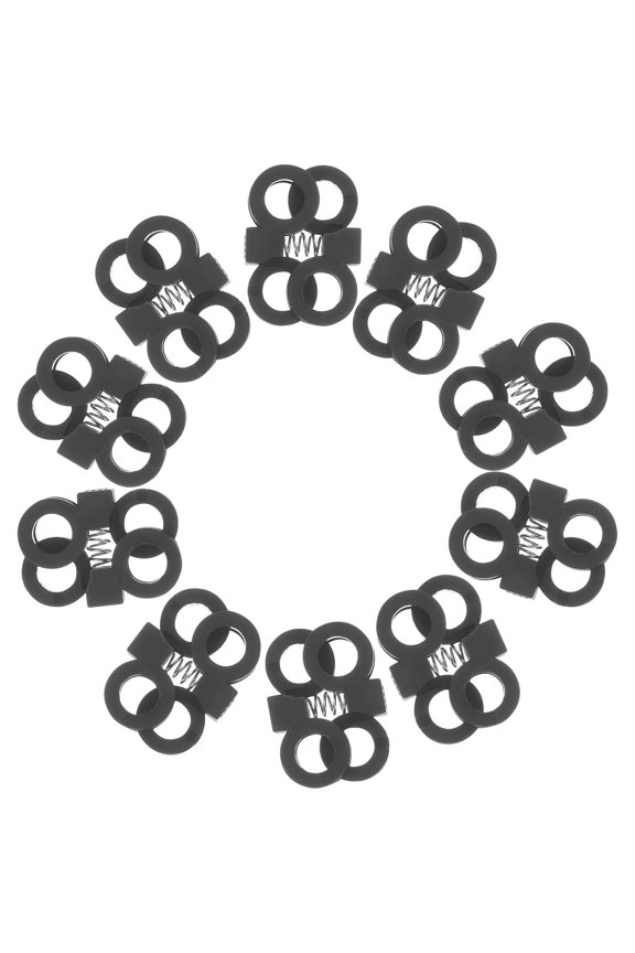 10Pcs Black Shoe Lace Locking Clips Sturdy Plastic Buckles for Sneaker Use