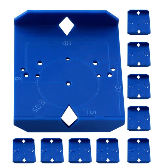 FOMIYES Hinge Positioning Tool, Blue ABS, Universal Compatibility, DIY Cabinet Installation