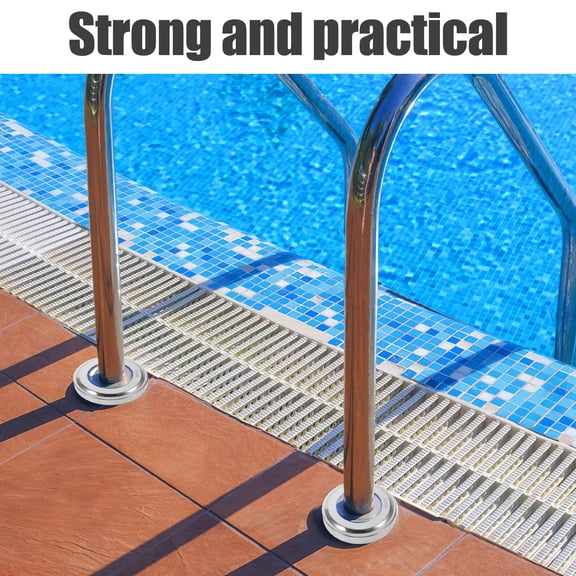 FOMIYES 10Pcs Durable Stainless Steel Escutcheon Plates for Pool Ladder Accessories Outdoor Use