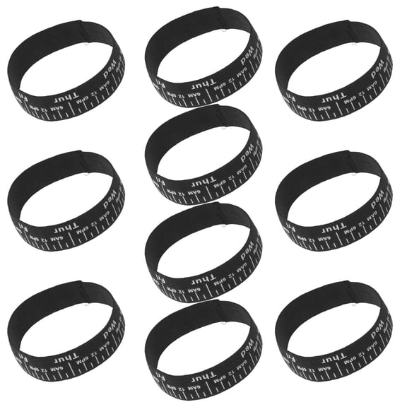 FOMIYES 10Pcs Elastic Sourdough Jar Band Black Bread Fermentation Accessory for Home Use
