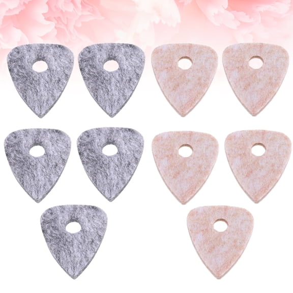FOMIYES 10Pcs Felt Guitar Picks Wool Material Assorted Colors for Classical Guitar and Ukulele