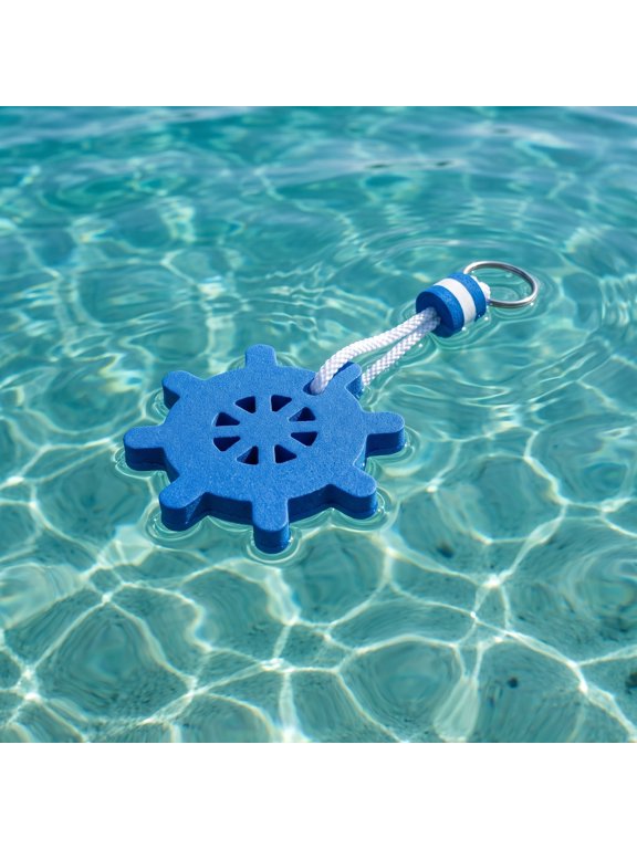 Water Buoyant Eva Keychain Blue for Sailing and Fishing 10Pcs
