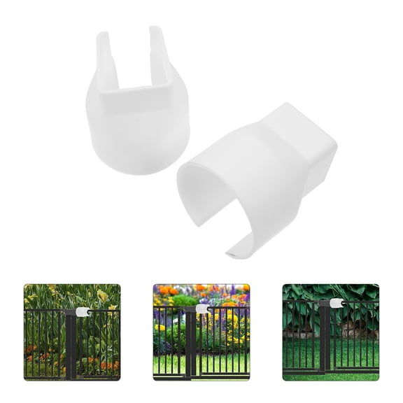 FOMIYES 10Pcs White Decorative Porch Deck Post Sleeve Handrail Cover No Drill Installation