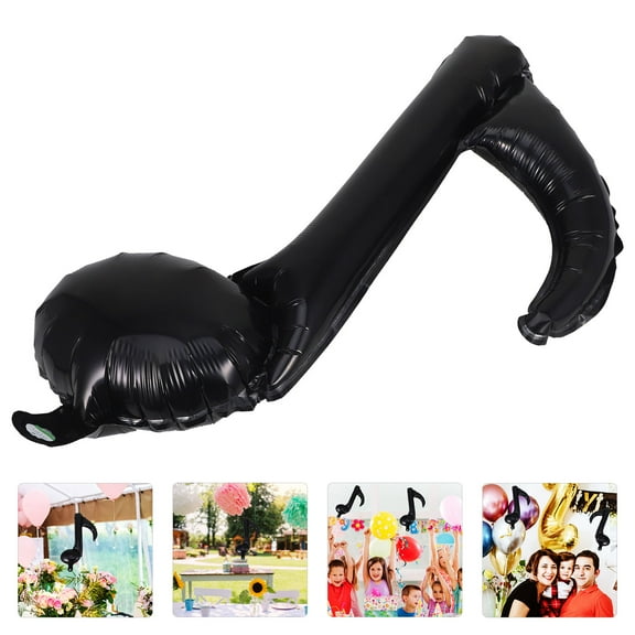 FOMIYES 10Pcs Inflatable Musical Note Balloons Aluminum Film for Birthday Party Decor