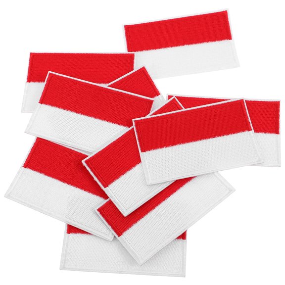 FOMIYES 10Pcs Indonesian Flag Embroidered Patches Multi Color Sew on Iron on for Jackets Caps and Gear
