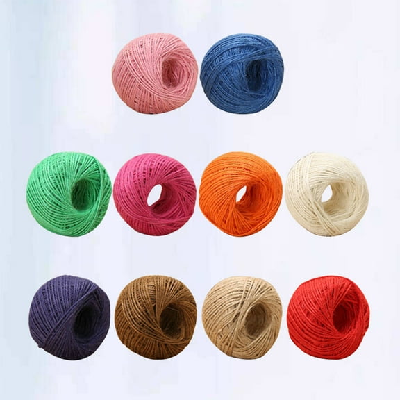 FOMIYES 10Pcs Jute Twine 2mm Thick 25M Long For Packaging And Knitting