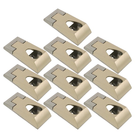 FOMIYES 10 Pcs Khaki Heart Shape Closet Rod Holders, Zinc Alloy Wardrobe Pole Brackets for Clothes Rail, Home Storage Organizer