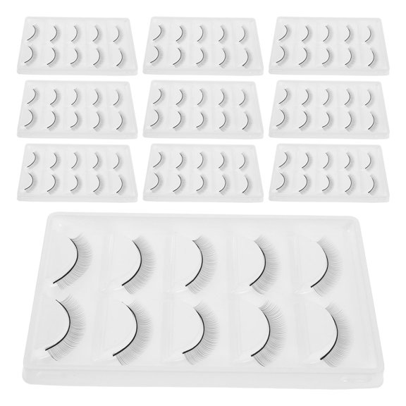FOMIYES 10Pcs Lash Extension Practice Kit with Soft Synthetic Black Strips for Beginners