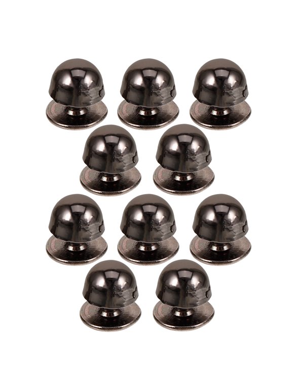 Mushroom Studs Accessories Black Zinc Alloy Punk Style Rivets for Decor Use 10Pcs