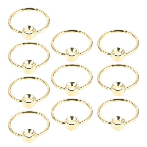 FOMIYES 10Pcs Metal Cutting Board Hanging Loop Handles Plated Gold Pull Ring for Chopping Boards