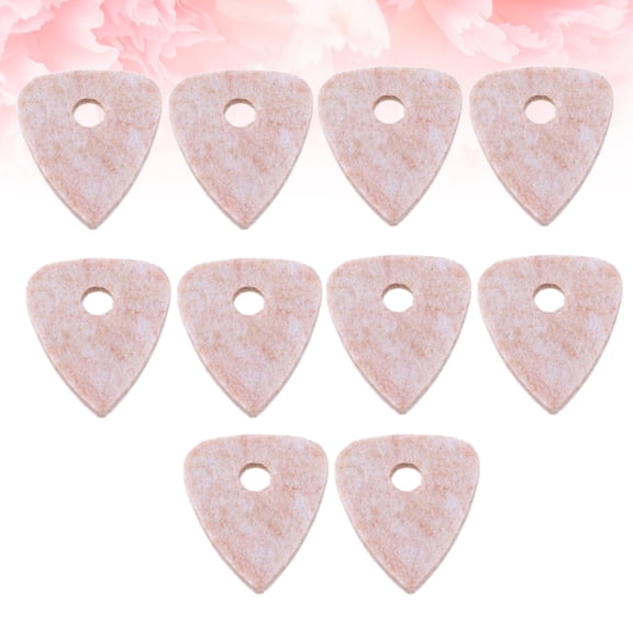 FOMIYES 10Pcs Pink Wool Guitar Plectrum Soft Flexible Felt Material for Guitar and Ukulele Strings