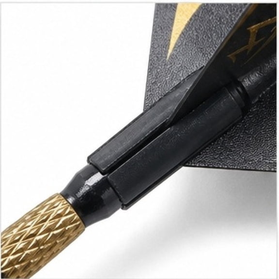 FOMIYES 10Pcs Professional Flight Fixator Black Dart Wing Corrector Aluminum Alloy for Sports