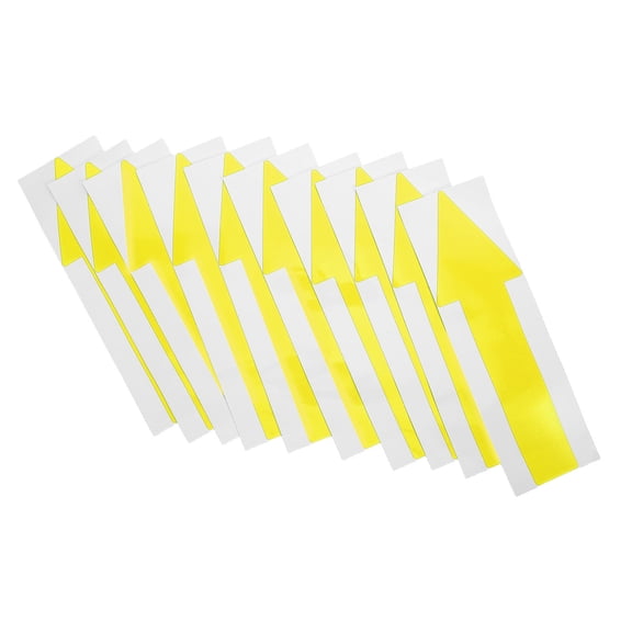 FOMIYES 10Pcs Removable Yellow Arrow Wall and Floor Stickers Waterproof Directional Route Guide