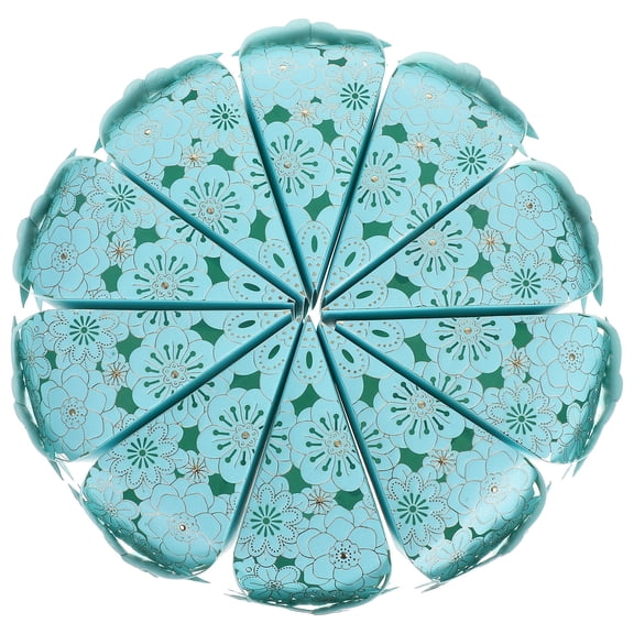 FOMIYES 10Pcs Reusable Cake Holding Container Blue Paper For Kids Afternoon Tea Storage