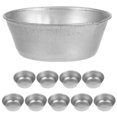 FOMIYES 10Pcs Round Plated Silver Paint Mixing Palette Cups with Easy ...