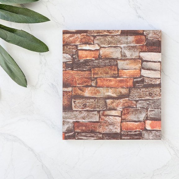FOMIYES 10Pcs Self Adhesive Brown Stick on Bathroom Tiles with Durable 3D Rock Effect for Wall Decor