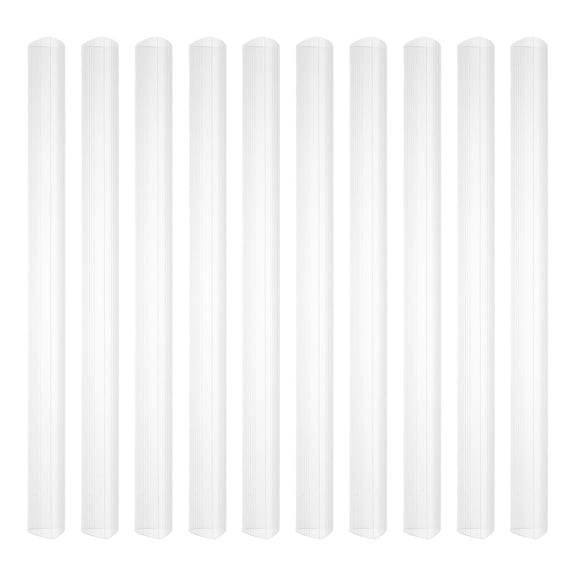 FOMIYES 10Pcs Transparent Document Binder Bars Plastic Slide Rods for Office and Business Files