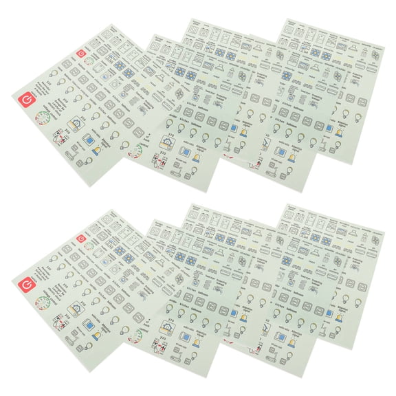 FOMIYES 10Sheets Electrical Control Panel Stickers with Strong Adhesion for Home and Office Use