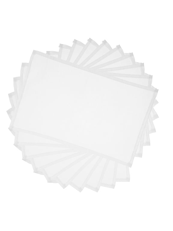 10Pcs White Running Race Bibs Durable Cloth for Sports Events Reusable and Lightweight