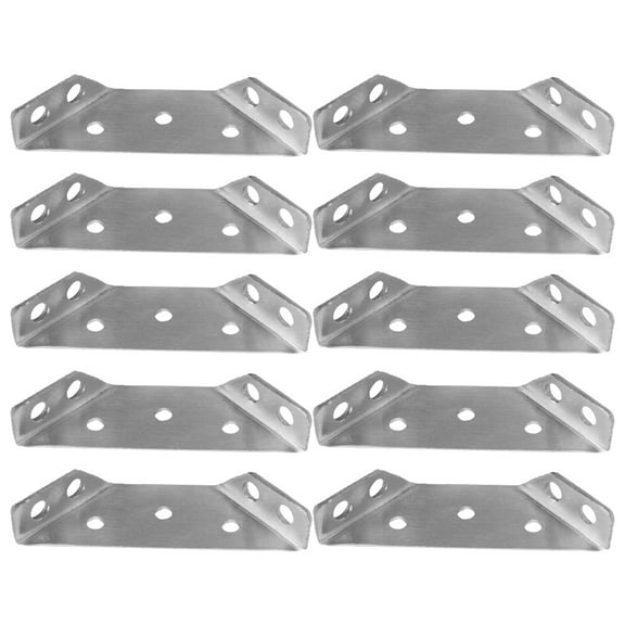 FOMIYES 10-Pack Trapezoid Shelf Brackets Corner Braces, Heavy Duty Angle Fasteners for Shelf Support and Connection