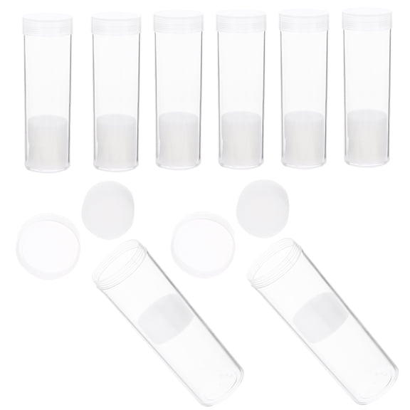FOMIYES 10pcs Coin Tubes Coin Storage Holder Collectibles Clear Coin Container for Collectors