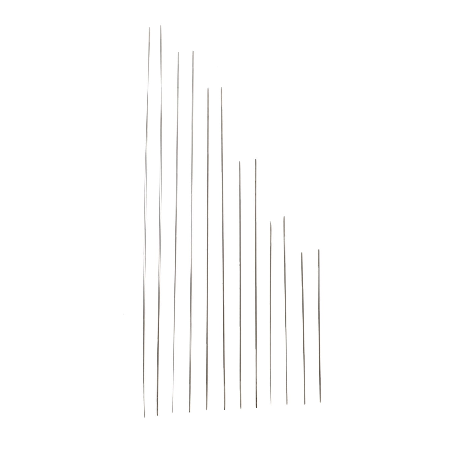 FOMIYES 12 Pcs Beading Needles Thread Sewing Needles Opening Big Eye Bead Needles