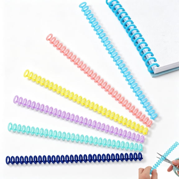 FOMIYES 12 Pcs Loose Leaf Binding Spines Circular Binder Rings Plastic Pink for Artists